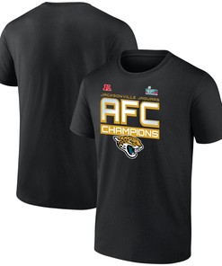 Jacksonville Jaguars AFC Champions Iconic Slant Black T-Shirt