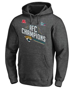 Jacksonville Jaguars AFC Conference Champions Grey Pullover Hoodie