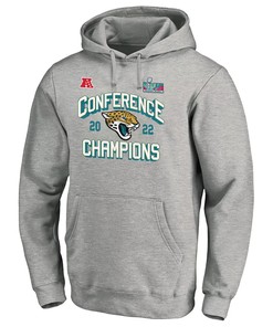Jacksonville Jaguars AFC Conference Champions Light Grey Pullover Hoodie