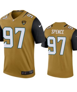 Jacksonville Jaguars Akeem Spence Gold Color Rush Legend Jersey