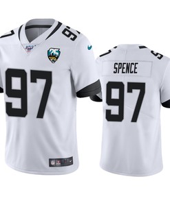 Jacksonville Jaguars Akeem Spence White 25th Anniversary Limited Jersey