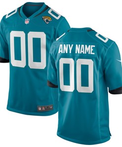 Jacksonville Jaguars Alternate Custom Game Jersey Teal Custom Jerseys Nfl