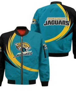 Jacksonville Jaguars Bomber Jacket graphic curve