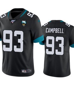 Jacksonville Jaguars Calais Campbell Black 100th Season Vapor Limited Jersey