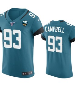 Jacksonville Jaguars Calais Campbell Teal 25th Season Vapor Elite Jersey