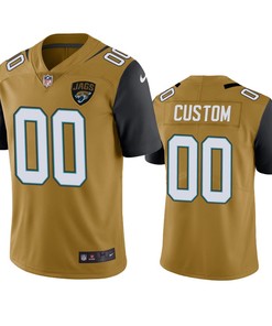 Jacksonville Jaguars Custom Gold Nike Color Rush Limited Jersey