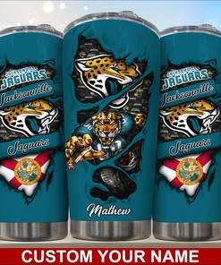 Jacksonville Jaguars Custom Name Tumbler - Personalized Gift for Fans
