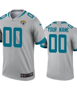 Jacksonville Jaguars Custom Silver Inverted Legend Jersey