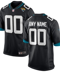 Jacksonville Jaguars Custom Team Color Game Jersey - Black Custom Jerseys Nfl