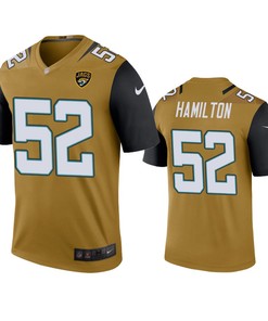 Jacksonville Jaguars Davon Hamilton Bold Gold Color Rush Legend Jersey