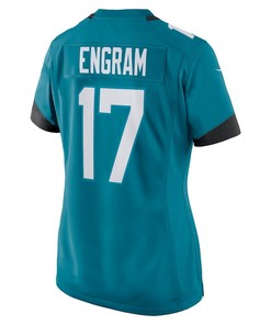 Jacksonville Jaguars Evan Engram 17 Alternate Game Women Jersey - Teal Jersey