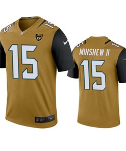 Jacksonville Jaguars Gardner Minshew Gold Color Rush Legend Jersey
