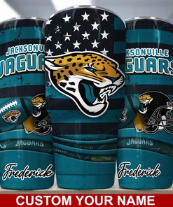 Jacksonville Jaguars Insulated Tumbler - Custom Name, Keeps Drinks Hot or Cold