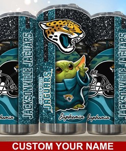 Jacksonville Jaguars Insulated Tumbler - Custom Name, Keeps Drinks at Optimal Temperature