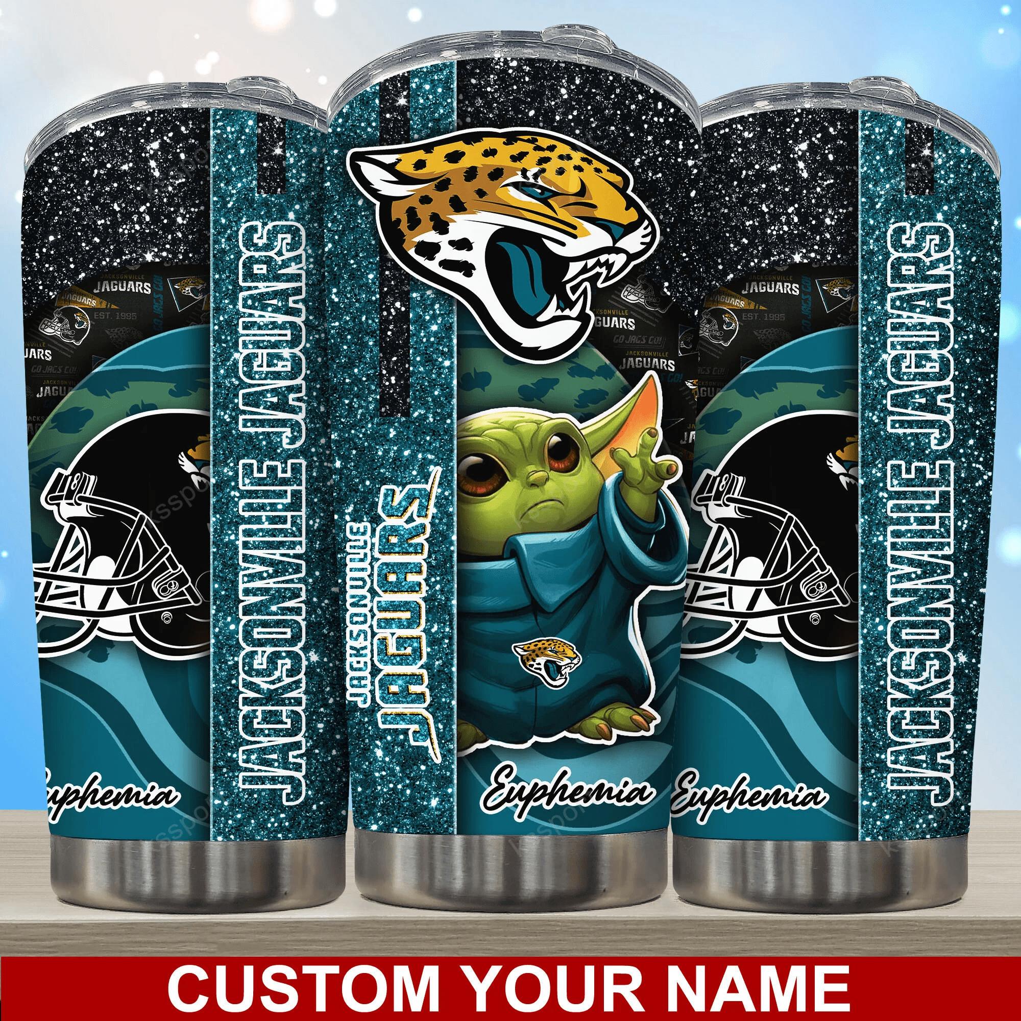 Jacksonville Jaguars Insulated Tumbler - Custom Name, Keeps Drinks at Optimal Temperature