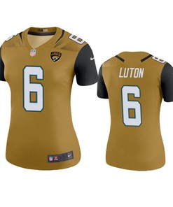 Jacksonville Jaguars Jake Luton Gold Color Rush Legend Jersey - Womens