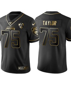 Jacksonville Jaguars Jawaan Taylor 25th Anniversary Black Gold Logo Jersey