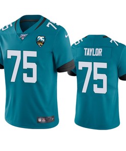 Jacksonville Jaguars Jawaan Taylor Teal 25th Anniversary Vapor Limited Jersey