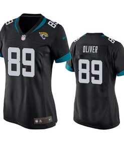 Jacksonville Jaguars Josh Oliver 2019 Nfl Draft Black Game Womens Jersey
