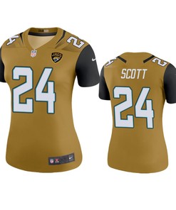 Jacksonville Jaguars Josiah Scott Gold Color Rush Legend Jersey
