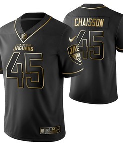 Jacksonville Jaguars Klavon Chaisson 45 2021 Nfl Golden Brandedition Black Jersey Gift For Jaguars Fans