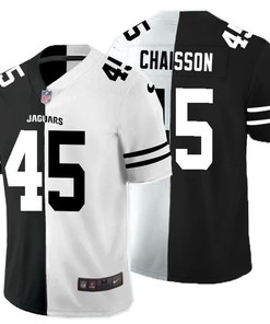 Jacksonville Jaguars Klavon Chaisson #45 Nfl 2020 Black And White Jersey