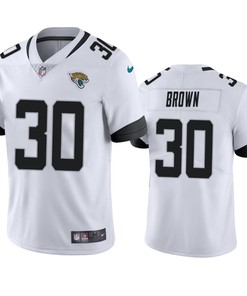 Jacksonville Jaguars Montaric Brown 30 White Vapor Limited Jersey