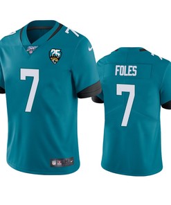 Jacksonville Jaguars Nick Foles Teal 25th Anniversary Vapor Limited Jersey