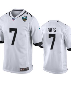 Jacksonville Jaguars Nick Foles White 25th Anniversary Game Jersey