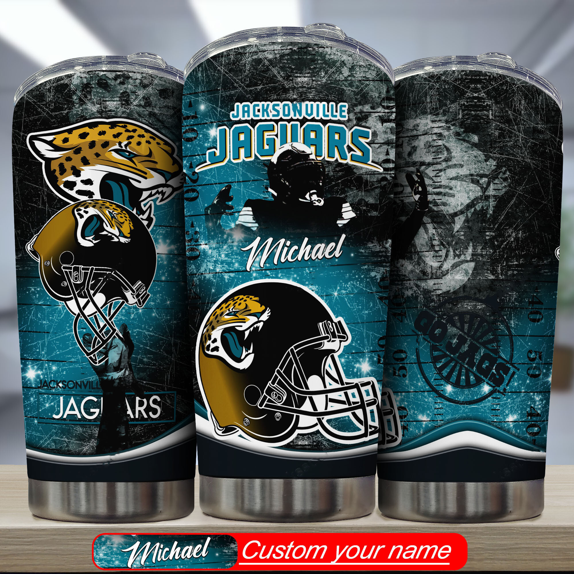 Jacksonville Jaguars Personalized Tumbler - Custom Name