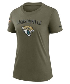 Jacksonville Jaguars Women's 2022 Salute To Service Legend T-Shirt - Olive