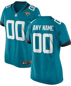 Jacksonville Jaguars Womens Alternate Custom Jersey Teal Custom Jerseys Nfl