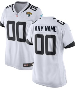 Jacksonville Jaguars Womens Custom Game Jersey - White Custom Jerseys Nfl