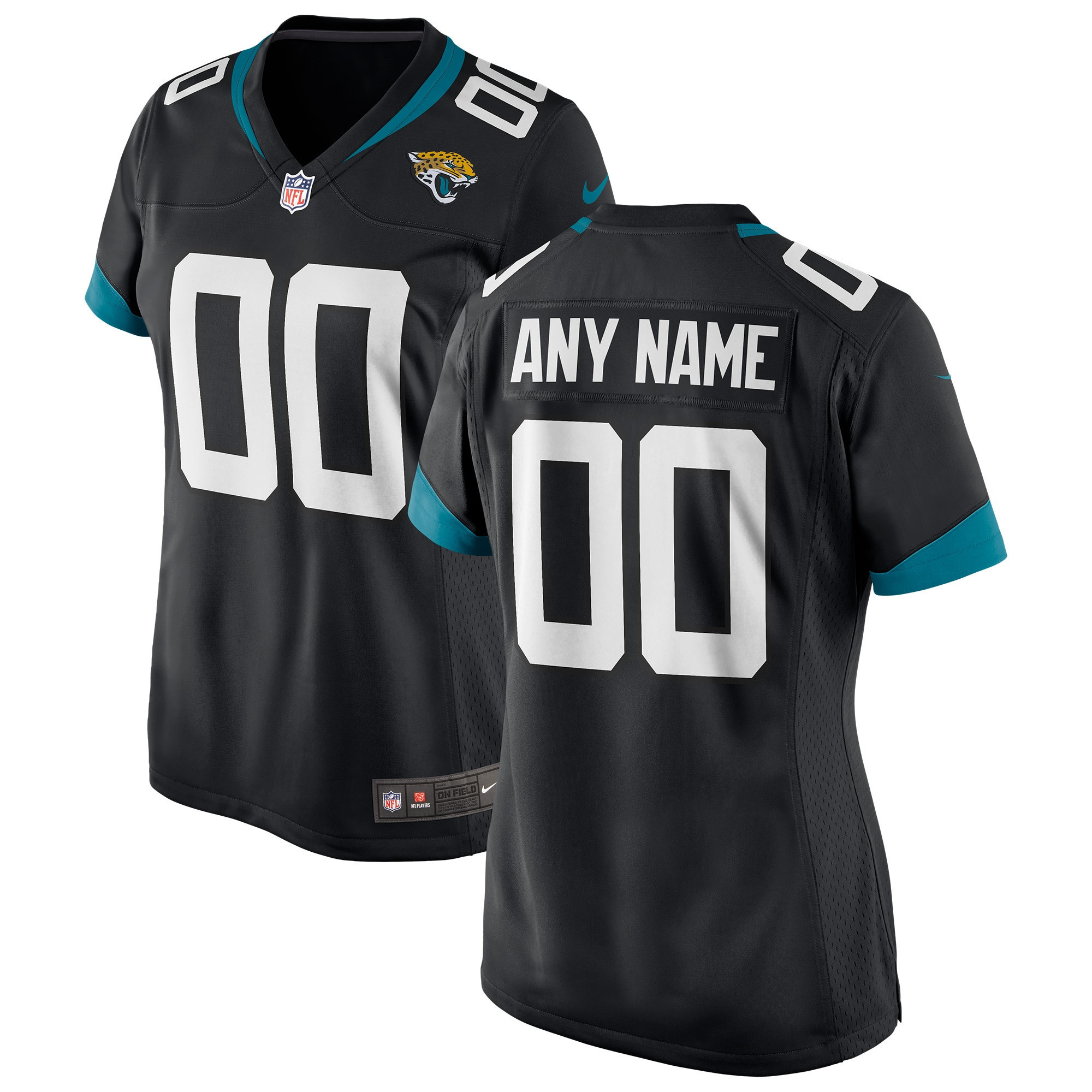 Jacksonville Jaguars Womens Custom Jersey Black Custom Jerseys Nfl