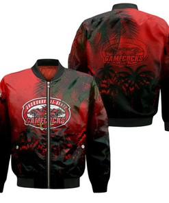 Jacksonville State Gamecocks Bomber Jacket Coconut Tree Tropical Grunge - NCAA