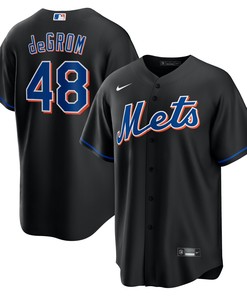 Jacob Degrom New York Mets 2022 Alternate Replica Player Jersey - Black Mlb