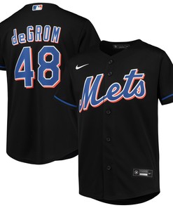 Jacob Degrom New York Mets Alternate Replica Player Jersey - Black Mlb