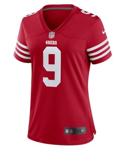 Jacob Eason 9 San Francisco 49ers Women's Home Game Player Jersey - Scarlet
