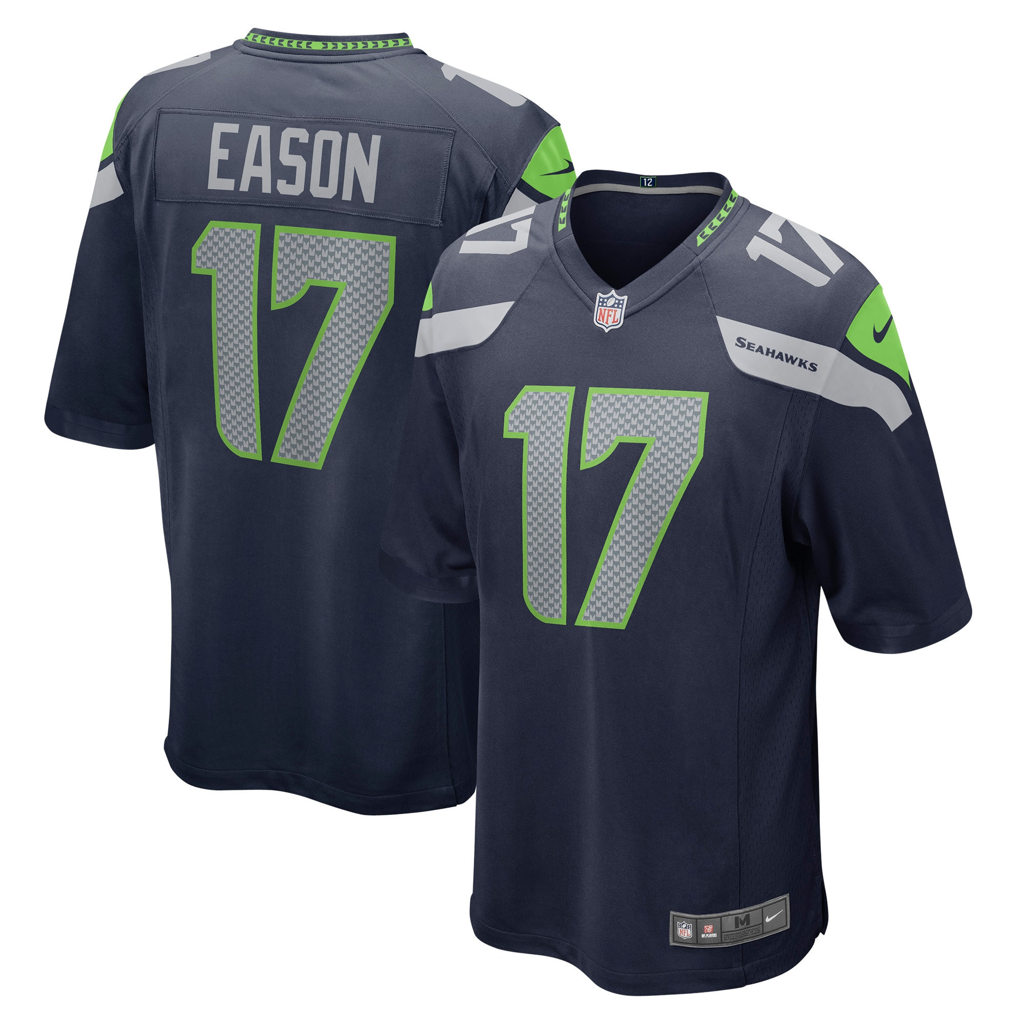 Jacob Eason Seattle Seahawks Game Jersey - College Navy Nfl