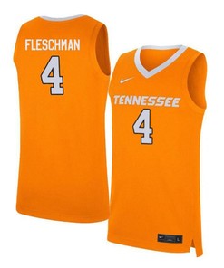 Jacob Fleschman 4 Tennessee Volunteers Elite Basketball Men Jersey - Orange