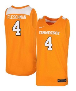 Jacob Fleschman 4 Tennessee Volunteers Elite Basketball Men Jersey - Orange White