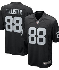 Jacob Hollister 88 Las Vegas Raiders Game Player Jersey - Black