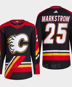 Jacob Markstrom 25 Reverse Retro 2.0 Calgary Flames Black 2022 Jersey Primegreen