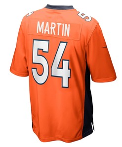 Jacob Martin 54 Denver Broncos Game Player Jersey - Orange
