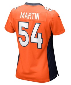 Jacob Martin 54 Denver Broncos Women's Game Player Jersey - Orange