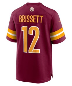 Jacoby Brissett 12 Washington Commanders Men Game Jersey - Burgundy