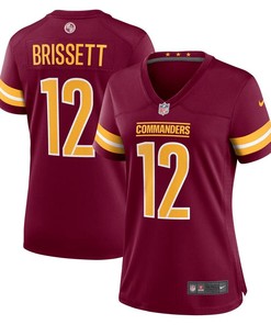 Jacoby Brissett 12 Washington Commanders Women Game Jersey - Burgundy