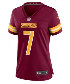 Jacoby Brissett 7 Washington Commanders Game Women Jersey - Burgundy