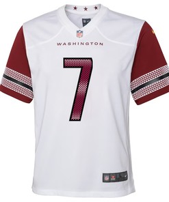 Jacoby Brissett 7 Washington Commanders Game Youth Jersey - White
