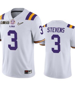 Jacoby Stevens Lsu Tigers 2020 National Championship White Jersey